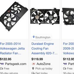07 Jetta radiator fan assembly