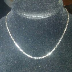 Choker Rope Chain Sterling silver Italy. 16 In.7.6 Gram