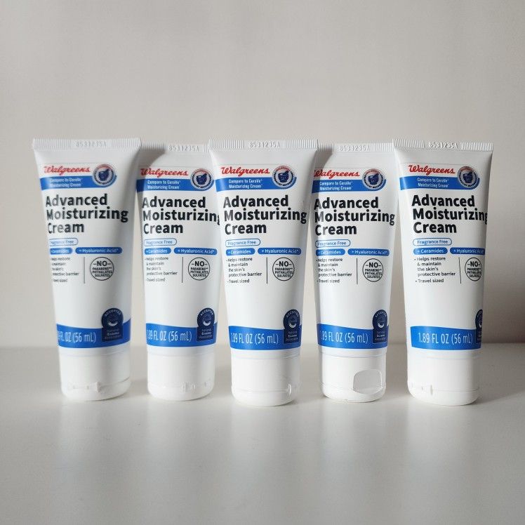 5 Walgreens Advanced Moisturizing Cream 1.89oz