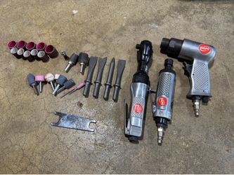 DAPC Air Tool Kit w/ Air Ratchet, Die Grinder, Air Hammer & Accessories