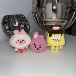 BT21 COOKY, RJ And Chimmy Stuffed Plush Set Of 3!!