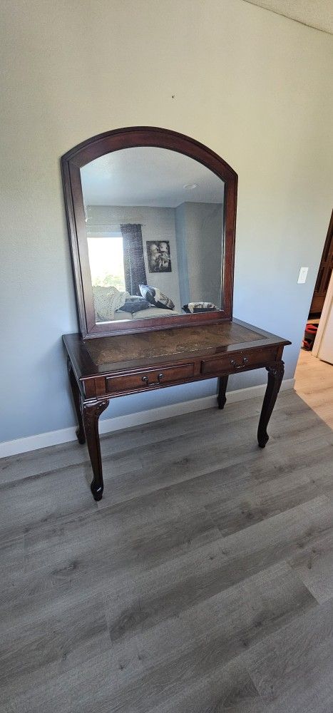 Mirror and Table