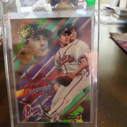 Greg Maddux 1995 Topps Stadium Club Members Only Statistical Extreme Parallel Baseball Card 