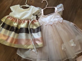 Two size 12 month dresses