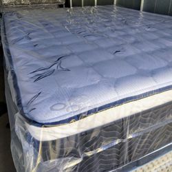 queen bamboo only mattress orthopedic with pillow top brand new