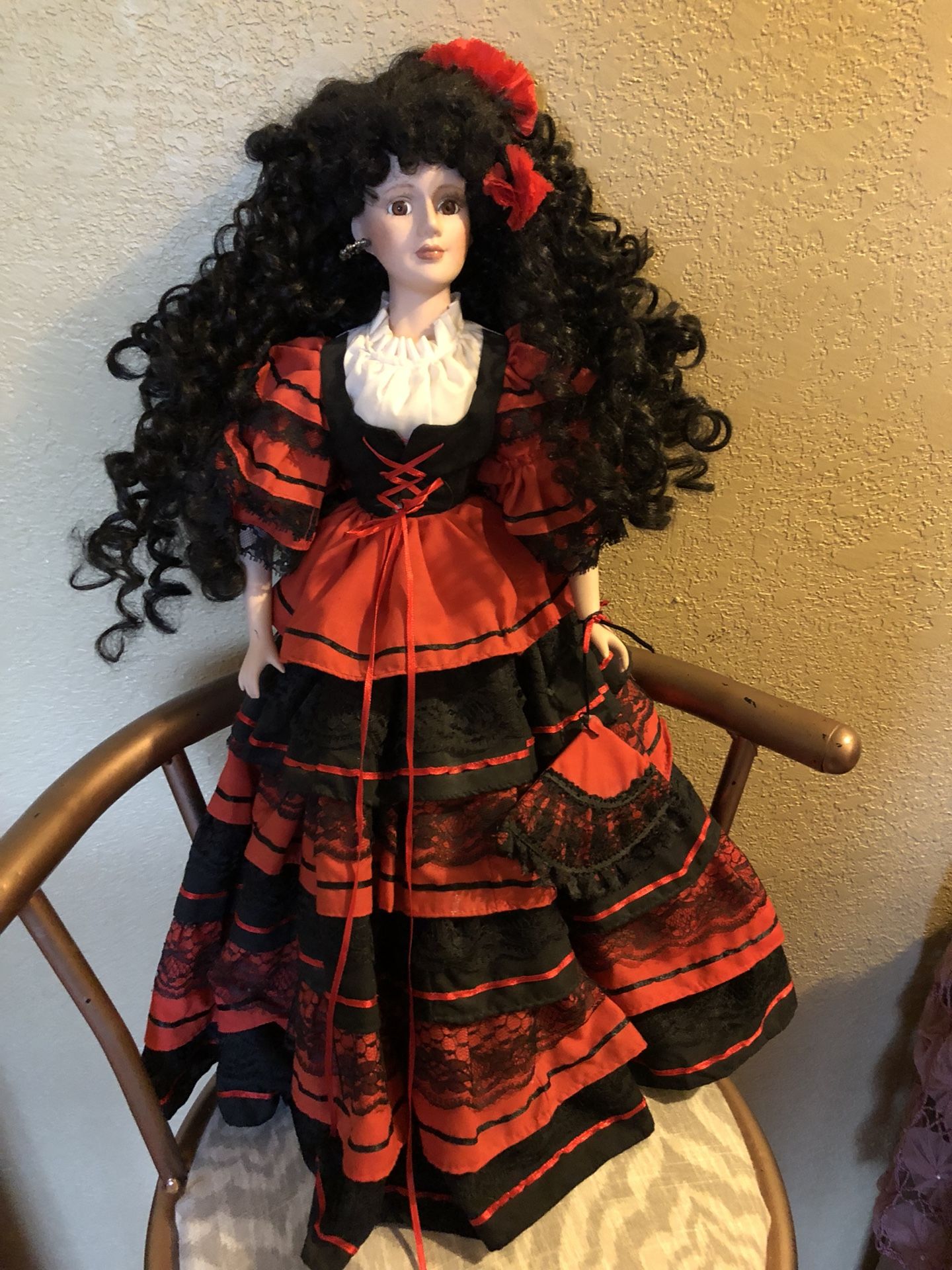 Swam collection vintage doll 22” long $15