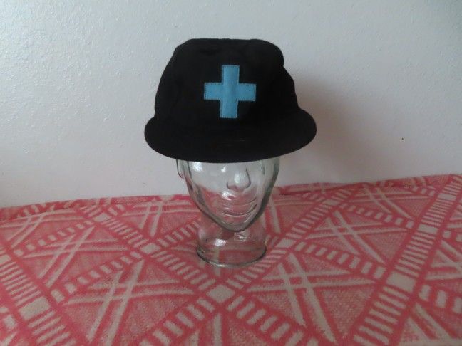 Ebbets Field Flannels Black Wool Strapback Hat Cross Plus Design Fisher + Baker