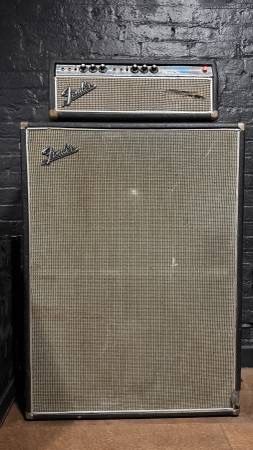 1968 Fender Bassman 50w Guitar Bass Amplifier and 2x15 Cabinet