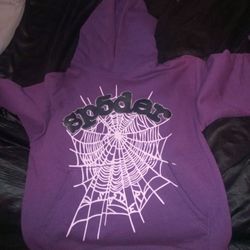 Purple Sp5der Hoodie Size Medium