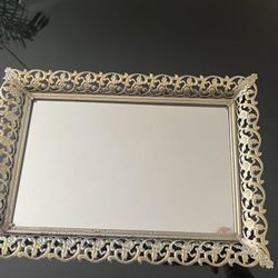 Rare Fined 50’s Filigree Mirrored VanityTray