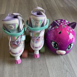 Roller Skates And Helmet Size Small