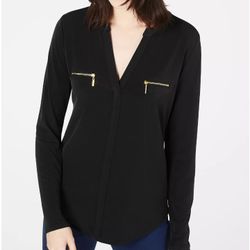 I.N.C. INTERNATIONAL CONCEPTS
Zip-Pocket Blouse, Created for Macy's SZ M