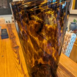 Tortoise Shell Vase- Leopard Pattern