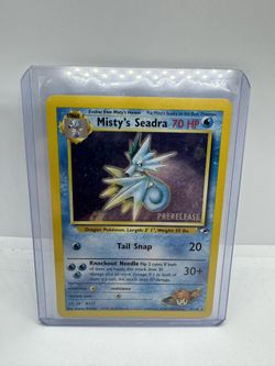 Misty’s Seadra PRERELEASE Holographic Pokémon Card