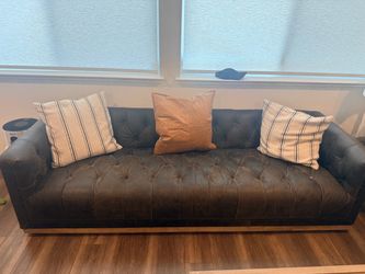Authentic leather 2 sofas