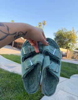 Birkenstock Arizona Shearling Teal