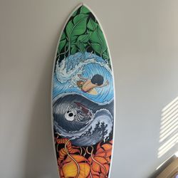 Custom Hand painted Surf Board From Spain