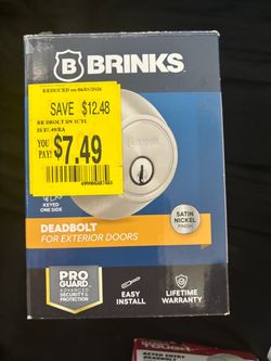 Brinks Satin Nickel Deadbolt for Exterior Doors