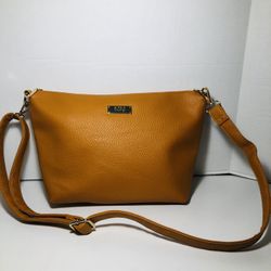 BCBG Paris Womens Crossbody Bag With Detachable Strap - Burnt Orange.