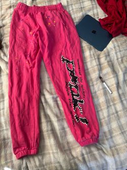 SP5DER Pink Sweatpants