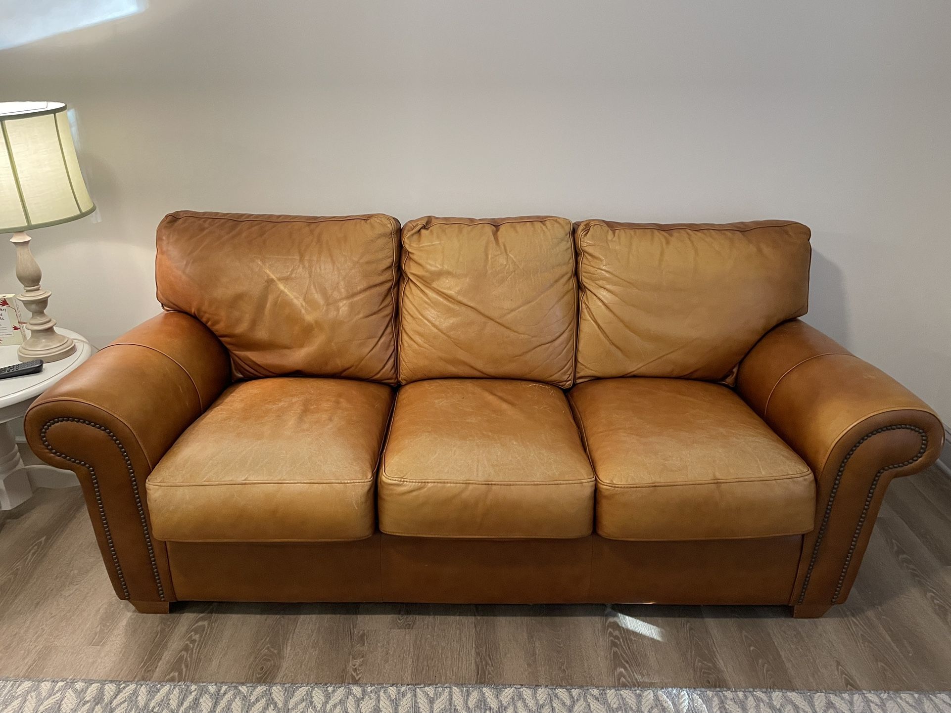 Gorgeous High Quality Italian Leather Couch