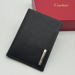 SANTOS DE CARTIER COWHIDE LEATHER PASSPORT CARD HOLDER NEW 100% GENUINE ~$650