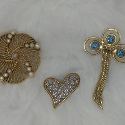 A Pretty Trio Of Brooches