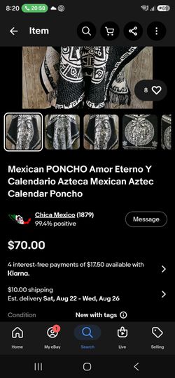 Aztec poncho 2 sides . Gorgeous .