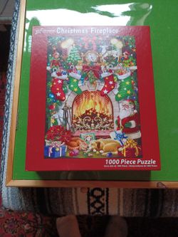 CHRISTMAS FIREPLACE 1000 PIECE PUZZLE 