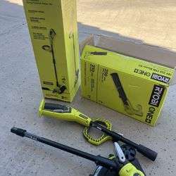 Ryobi 18v Combo Leaf Blower And Trimmer With Battery And Charger