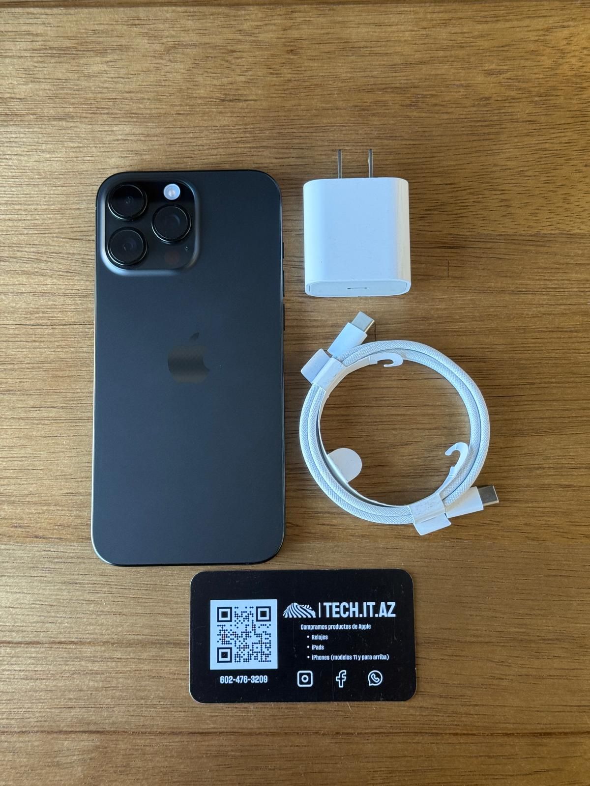 📱 iPhone 16 Pro Max | 256GB | Black Titanium | T-Mobile/Metro PCS Only | Hablo Español