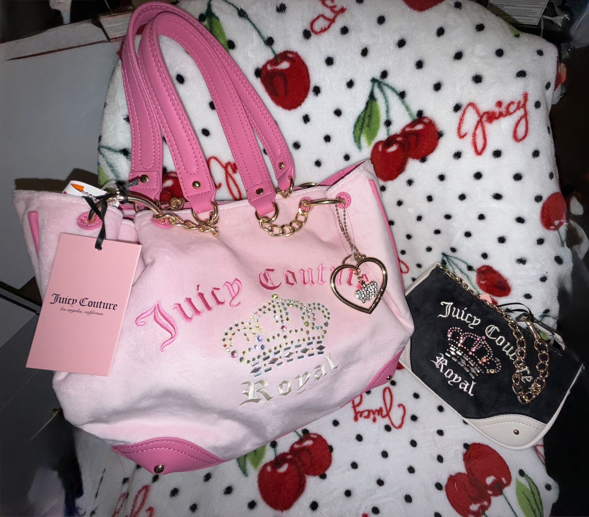 Juicy Couture Juicy Kingdom Tote & Juicy Kingdom Mini Wristlet Purse