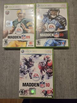 Xbox 360 MADDEN NFL 08,09 10