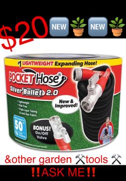 Pocket Hose Silver Bullet 2.0 – 50 Ft Expandable Garden Hose – New