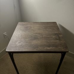 Wood Finish Poly Dinner Table Small Complete