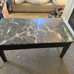Black marble coffee table