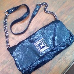 Black Mesh Crossbody Bag