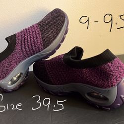 Slowman - Air Confort Sport Shoes Purple Women’s Size 39.5   US 9-9.5