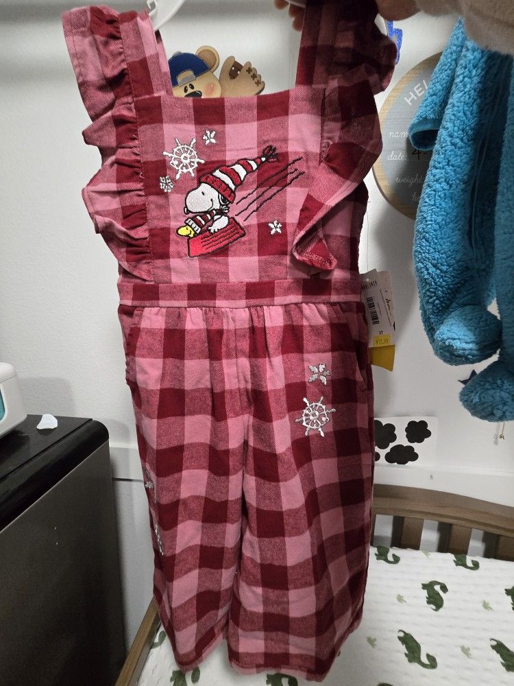 Snoopy Christmas Overalls