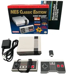 NES Classic Edition CLV-001 Box , Poster + wireless controller Tested Working