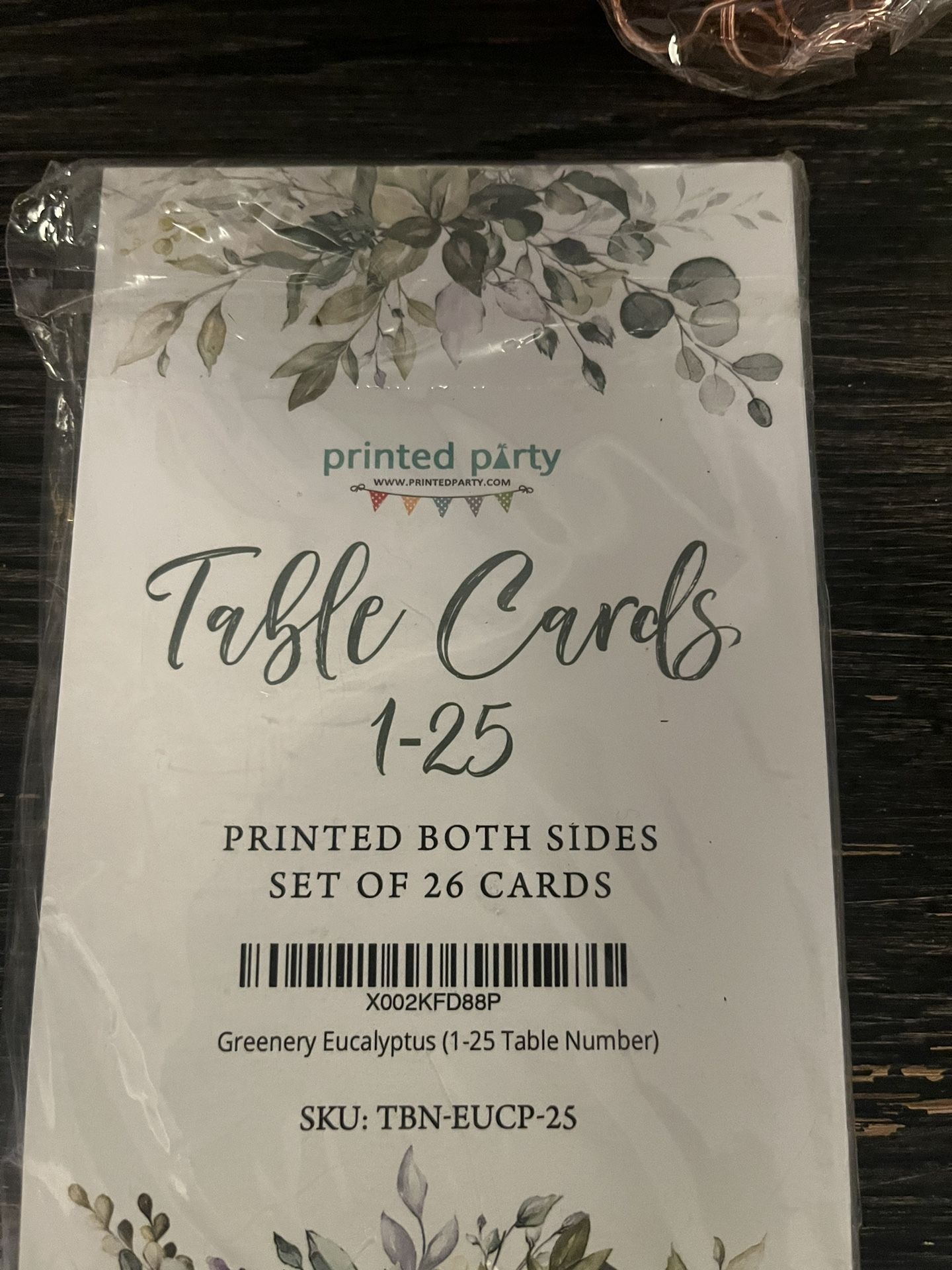 Wedding Table Cards