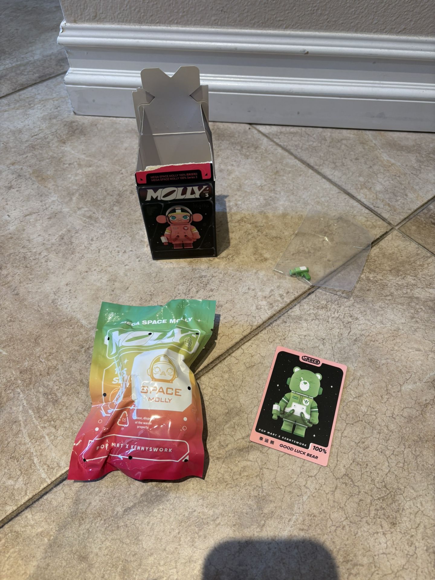 Confirmed Good luck bear Mega space molly 100% Series 3.