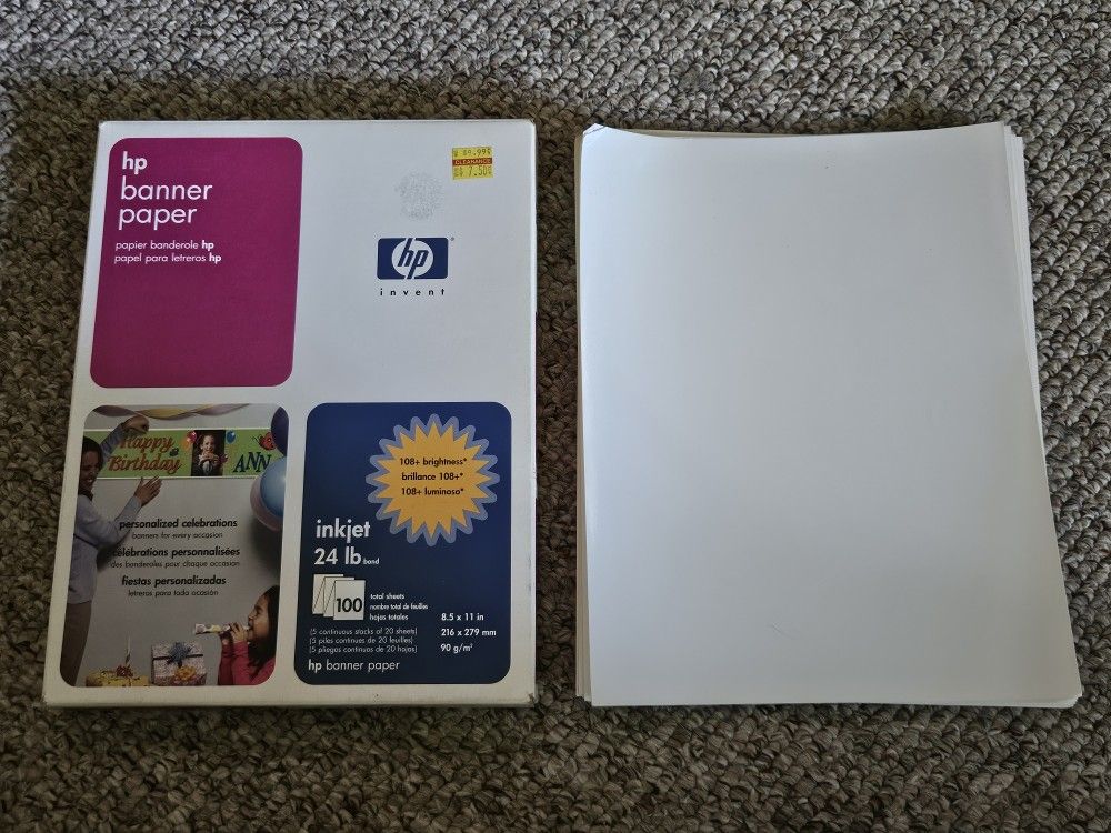 HP Banner Paper And Photo Paper
