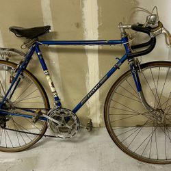 Vintage Peugeot Record Du Monde Road Racing Bicycle Blue Simplex