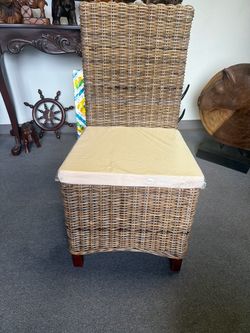 Wicker Dining Chair with Cushion