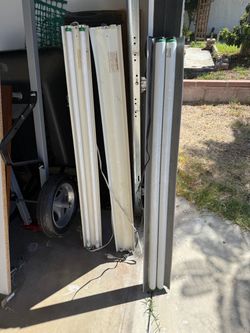Fluorescent Shop Light Fixtures with Tubes