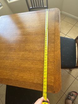Small oak dining table with 4 chairs