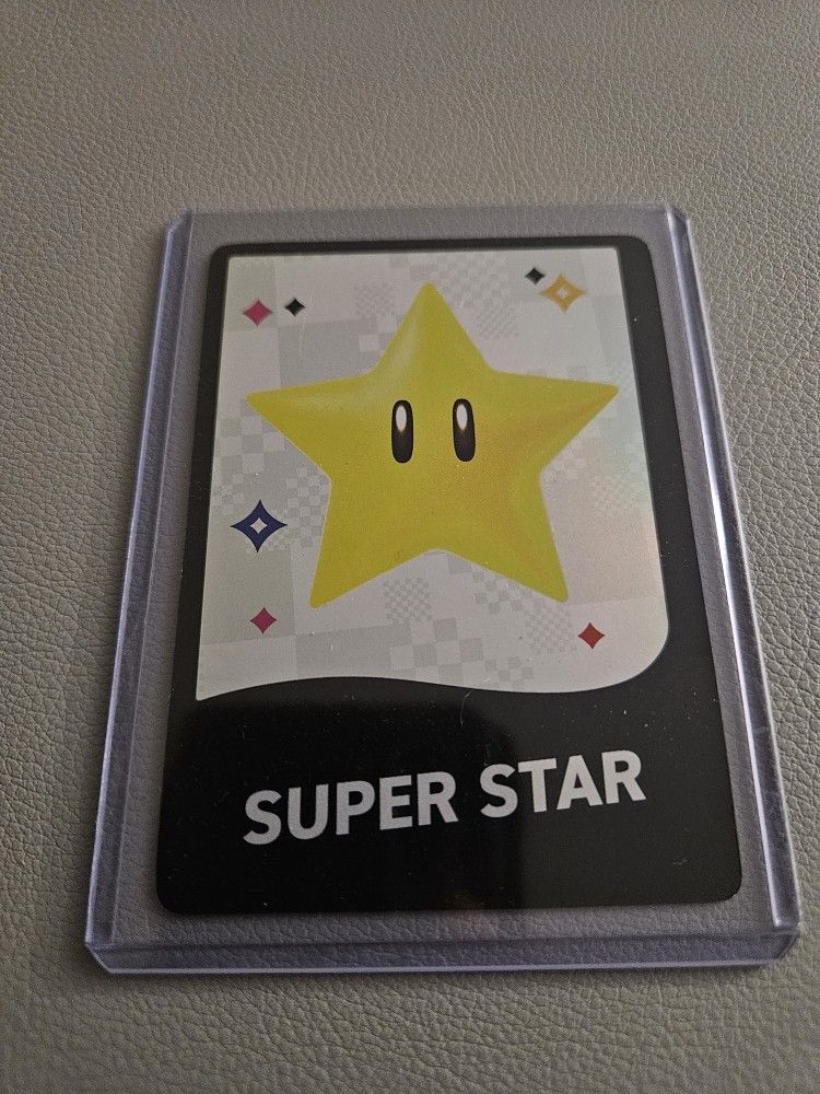 Mario Wonder Trading Cards with Holofoil Wubba Mario and Super Star 10 Cards Lot