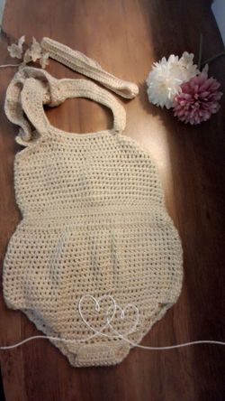 Crochet baby onesie