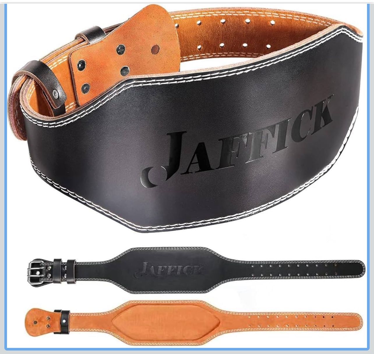 Genuine Leather Weight Lifting Belt for Men Gym Weight Belt Lumbar Back Support Powerlifting Weightlifting Heavy Duty Workout Training Strength Traini